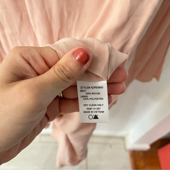 ASTR The Label Shift Dress Blush Pink Lace Up V-Neck Bell Sleeve Lined S - Picture 7 of 10